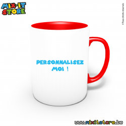 Mug rouge personnalisé