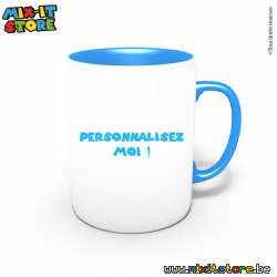 Mug bleu clair personnalisé
